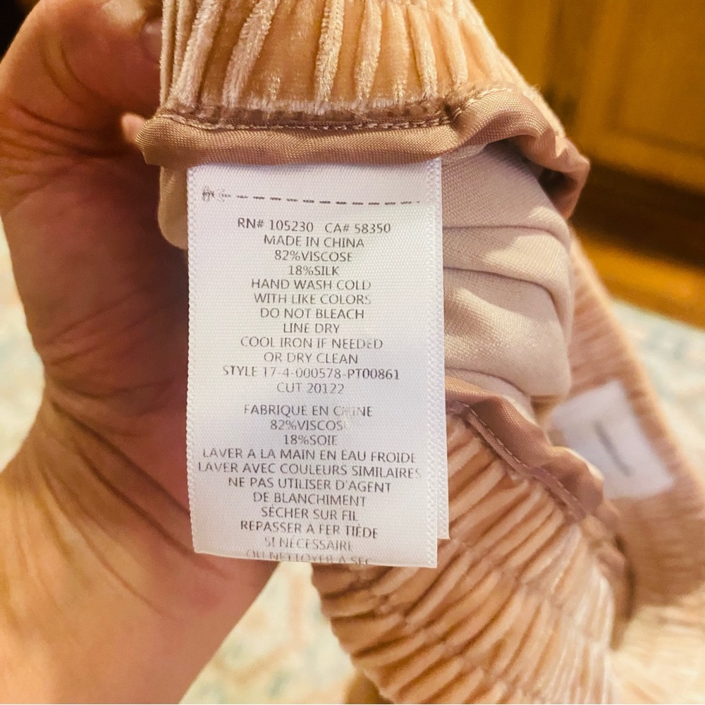 CURRENT/ELLIOTT Blush Pink Velvet Joggers - Picture 5 of 6